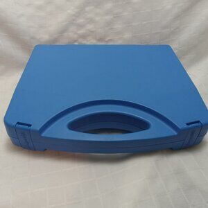 Playmobil blue carrying case made of durable plastic, big model